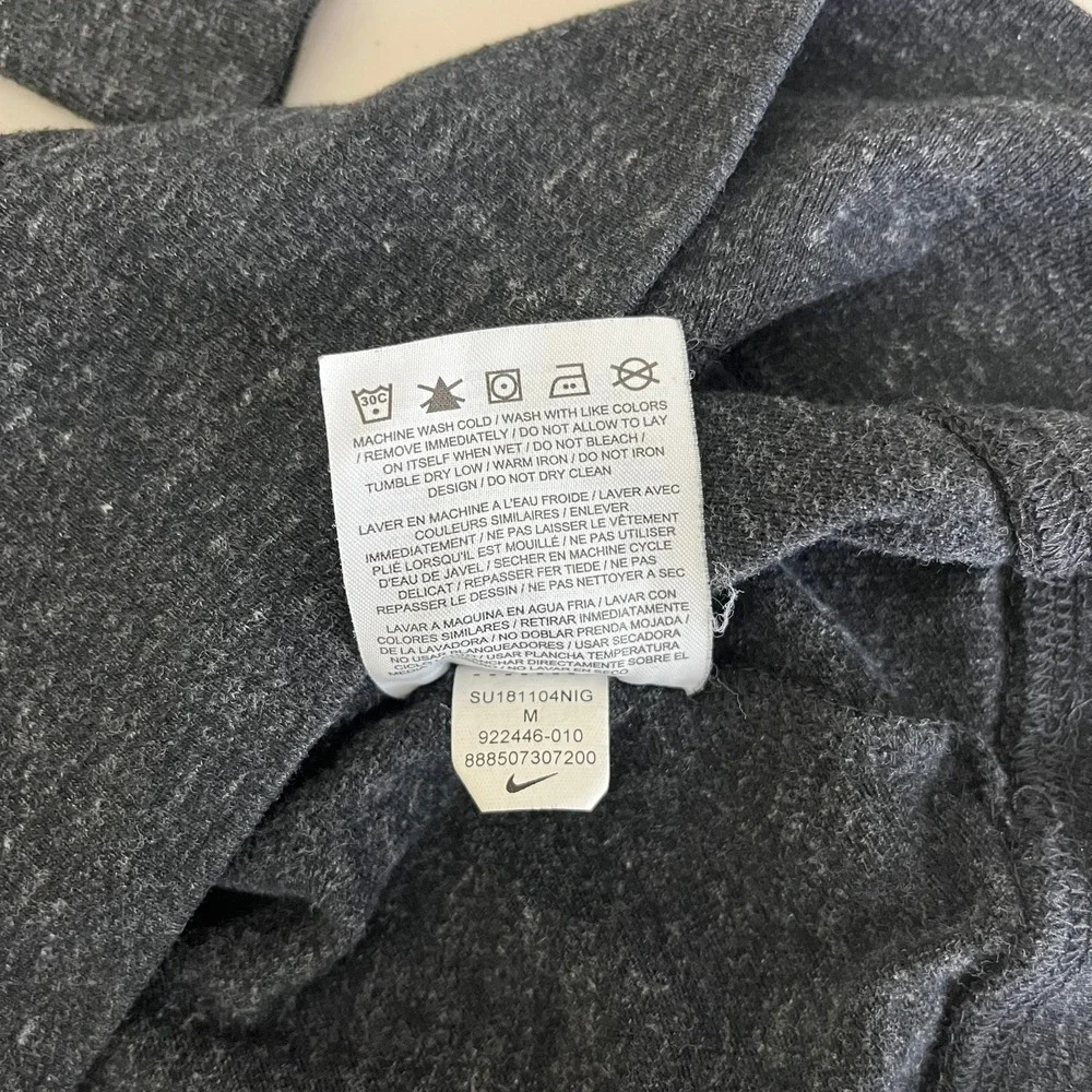Nike Just Do It Sweatshirt Womens Medium Charcoal Gray 3/4 Sleeve